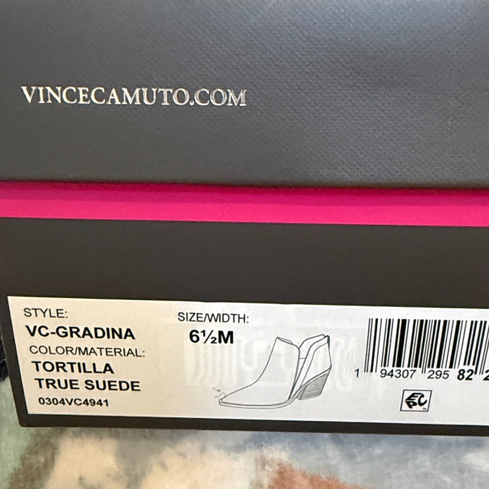 Vince Camuto Women's Tortilla Suede Ankle Booties - Picture 5 of 6